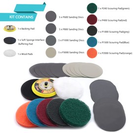 VIBRATITE 21 Pieces Headlight Restoration Set for Electric Drill, Car Polishing Kit for Restoring Dull Faded Headlight for Car and Motorcycle
