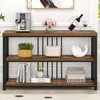 FOLUBAN Industrial Console Table, 3 Tier Entryway Sofa Foyer Table