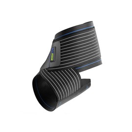 Actimove Sports Edition Ankle Support Elastic Wrap Around | Adjustable Compression Support Wrap for Sprained Ankle, Achilles Tendonitis, Plantar Fasciitis, & Injured Foot | Unisex, Black, Medium