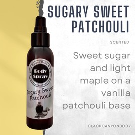 Sugary Sweet Patchouli Scented Body Spray, 4 Oz
