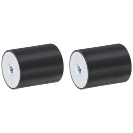 sourcing map 2Pcs 40 x 50mm M8 Thread Female Rubber Mounts, Vibration Isolators, Replaces Anti Vibration Pads Flat Silent Block Base Block