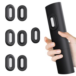 Vaszu Magnetic Remote Control Holder Wall Mount Self-Adhesive, 6 Pack Upgraded Silicone Remote Organizer Storage Wall Holder for Home Office TV, Fan and Air Conditioner Remote Control Black