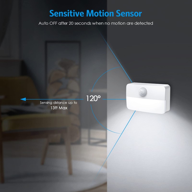 AMIR 2 Pack Mini Motion Sensor Stair Light for Indoor,