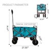 Yard Cart, Beach Trolley Cart, Garden Wagon with Adjustable Handles,