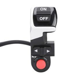 E-Bike Headlight Horn Switch, 3 in 1 Electric Bike Front Lamp Horn Turning Light Switch Electric Bicycle Modification Accessories