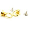 Bluemoona 50 Sets - Plated Brass Head Button O-Ring 3/8"