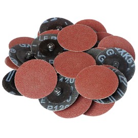 Hiqalty 100Pcs 2" inch Sanding Disc Roll Lock R-Type Sandpaper Quick Change Disc Grinding Pad Abrasive Disc (120)