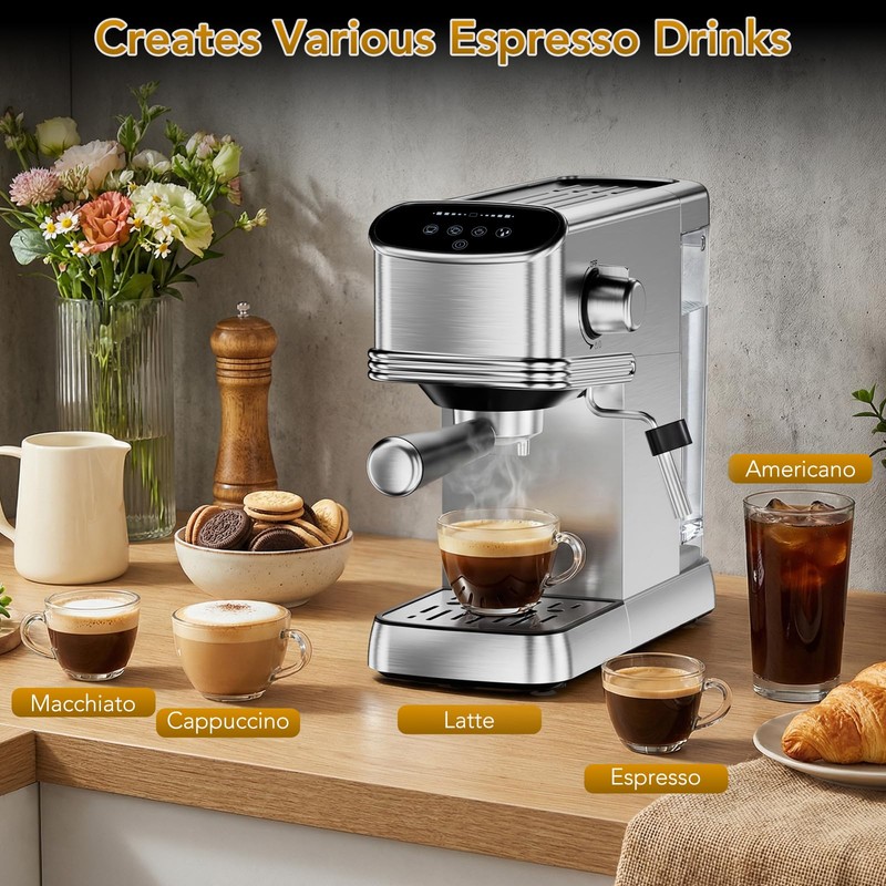 COWSAR 20 Bar Espresso Machine, Compact Espresso Maker with Steam