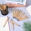 100 Bamboo Pens Bulk Wooden Retractable Ballpoint Pen Black Ink