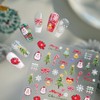 Christmas Nail Stickers 5D Embossed Cute Christmas Tree Penguin Nail