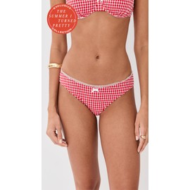 Solid & Striped Women's x Summer I Turned Pretty The Daphne Bikini Bottoms, Red Gingham, S