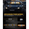 Emergency Dash Strobe Lights 2x16.8 Inch Amber White Security Light