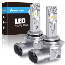 PHINLION 9006 LED Fog Light Bulbs, 12000 Lumens 3000K Golden Yellow, 800% Brightness Super Bright HB4 LED Fog Lights, 1:1 Mini Size, Play and Plug, Pack of 2