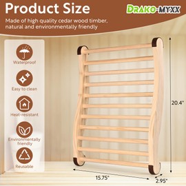 2025 Upgraded Sauna Backrest and 2 in 1 Thermometer Hygrometer (Fahrenheit), Sauna Accessories, Infrared Sauna Kit, S-Shaped Design with Non-Slip Pads, Temperature: 70-250°F, Humidity: 0-100%