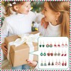 12Pairs Christmas Earrings for Women Set Crystal Enamel Rhinestone Xmas
