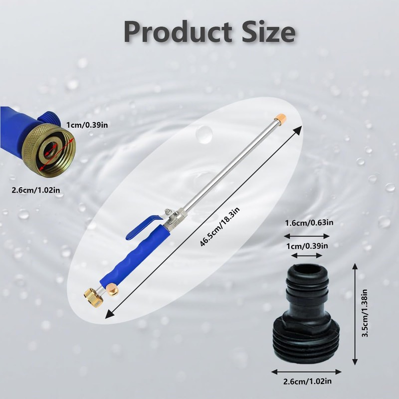 Jet Nozzle for Garden Hose, High Pressure Hose Nozzle with
