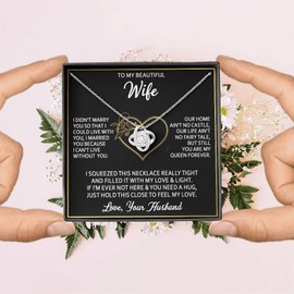 VIRAGIL Wife Necklace From Husband To My Wife Necklace Soulmate Necklace For Women Romantic Necklace For Her Wife Jewelry Birthday Christmas Valentine'S Gifts For Girlfriend