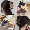 RUIENGCOMM 6 Pcs Flower Hair Clips Non Slip Flower Claw