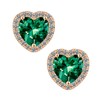 Memorjew 925 Sterling Silver Stud Earrings for Women, Green May