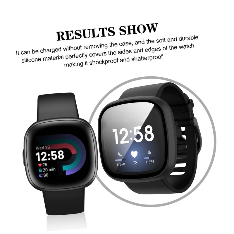 jojofuny 2pcs TPU Watch Case Cover for Full-Coverage Smartwatch Protector