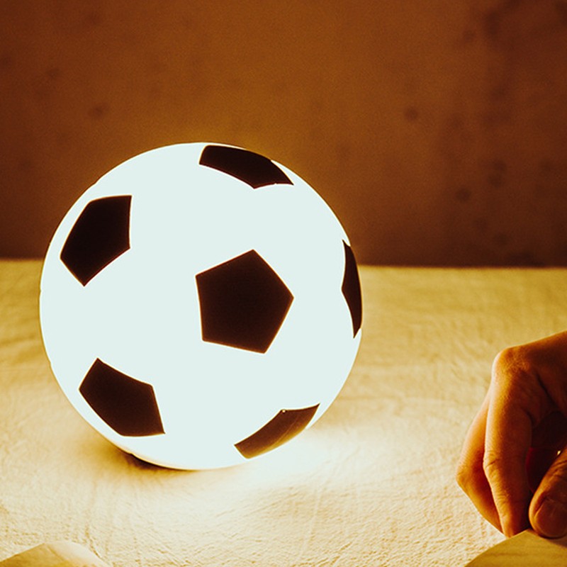Touch Table Desk Lamp Creative Soccer Night Light Rechargeable Bedside