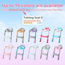Fedicelly Potty Training Seat Step Stool Ladder Toddlers,Potty Training Toilet Seat Kids,Toilet Training Potty Chair for Boys Girls (Sky Blue)