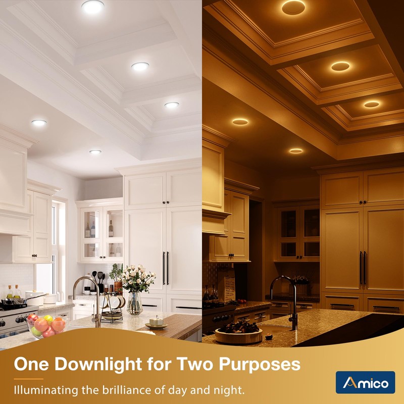 Amico 6 Pack 4 Inch 5CCT LED Recessed Ceiling Light