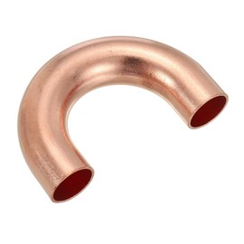 PATIKIL 3/4" OD 49x78mm Elbow Copper Pipe Fitting, 180 Degree Bend Welding Sweat Solder Connection for HVAC Air Conditioner Plumbing