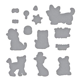 Spellbinders Costumed Cuties Thin Metal Etched Die Set, Green