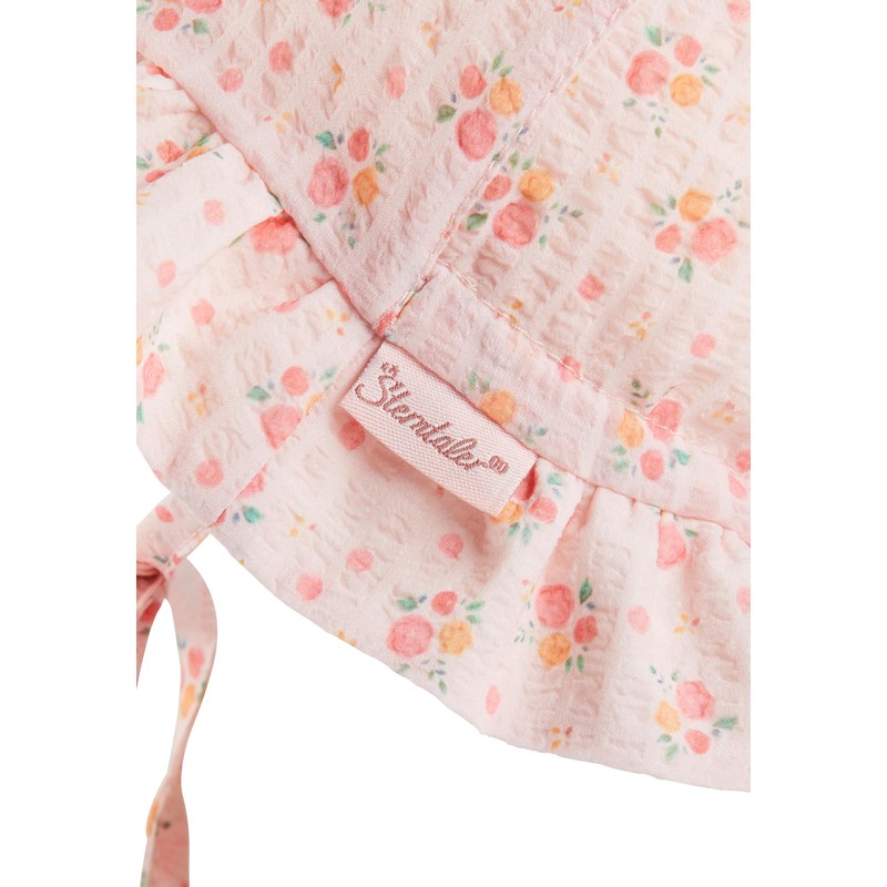 Sterntaler Girls' Children's Hat Printed with Flower Hat, Pale Pink