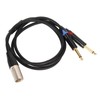 Dual 1/4 Inch to XLR Male Y Splitter Cable XLR