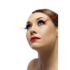 Falsche, Schwarze Wimpern mit großen, roten Federn