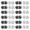 100 Sets Sew-on Snap Buttons, FUNCYboo 10mm Clothes Hidden Button