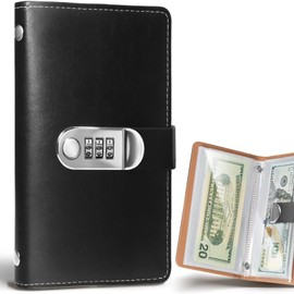 Piggy Bank, Envelope Savings, 6.9 x 4.3 inches (17.5 x 11 cm), File Binder Bills, Holds 100 Bills, 1 Million Yen Savings Challenge, Money Sorting, Key Included, Hidden Safe, Saving File, Piggy Book