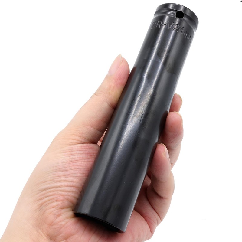 1/2" Drive by 24mm Deep Impact Socket, Heat-Treated CR-V Steel