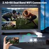 Olymmons Portable Mini Projector with WiFi 6 and Bluetooth 5.0