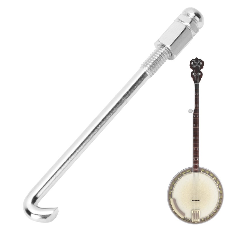 24Pcs Banjo Hooks Silver Metal Chrome Plated Parts Musical Instrument