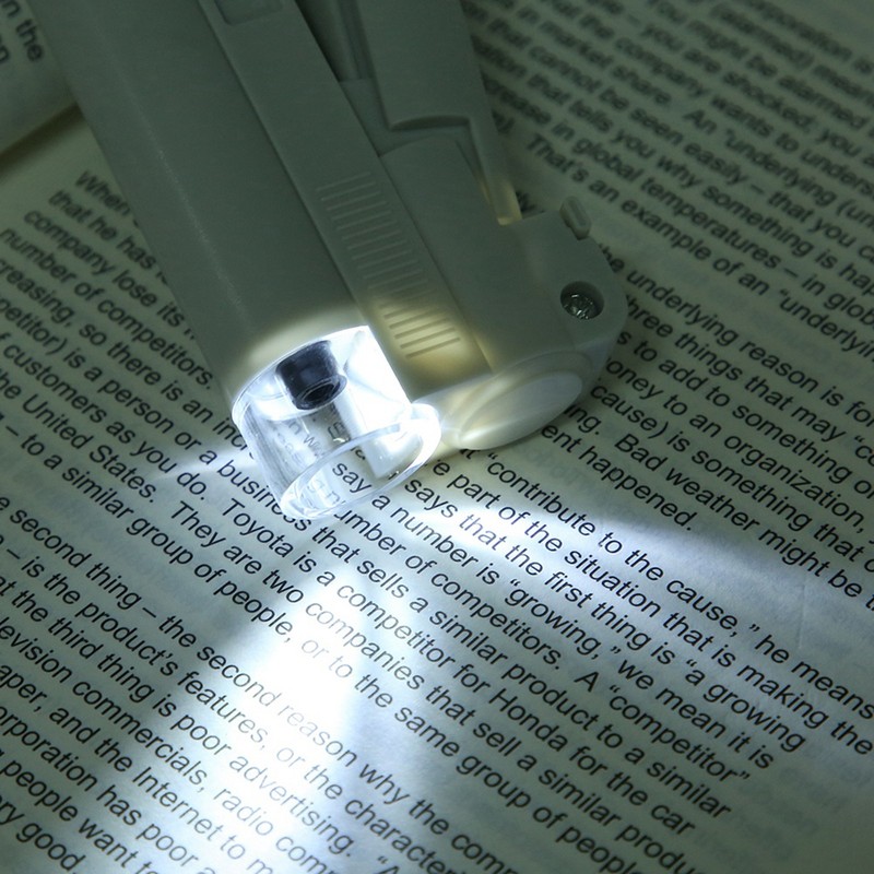 100X Zoom Microscope Double Tube Jewelry Magnifier Pocket Magnifying Glass