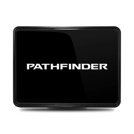 iPick Image, Compatible with - Nissan Pathfinder UV Graphic Black Metal Face-Plate on ABS Plastic 2 inch Tow Hitch Cover