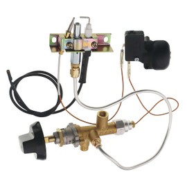 Propane Fire Pit Main Control Brass Safety Valve Kit Replace Parts, Include Valve Kit, Connecting tubes,Tilt switch and Safety Device Ignition Component Pilot Kit
