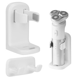 Pack of 2 Razor Holder Shower, ABS Material Razor Holder Shower No Drilling Required, Razor Holder Shower with Ventilation Holes on the Bottom, for Doors, Walls, Bathrooms, Kitchens