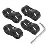 X AUTOHAUX 4pcs Black AN10 19mm Car Hose Separator Clamp