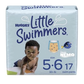 Huggies Little Swimmers Finding Nemo Swim Diapers Pant SZ 5-6 Open Bag 16 Count