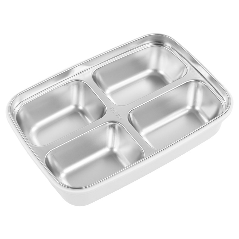 Lunch Box 4 Compartments 304 Stainless Steel Tableware Portable Lunch