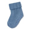 Sterntaler Unisex Children's Crawling Socks ABS Crawling Socks Wool, mid-blue