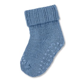 Sterntaler Unisex Children's Crawling Socks ABS Crawling Socks Wool, mid-blue
