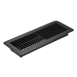 PATIKIL 12 x 4 Inch Floor Register, 1pcs Heavy Duty Air Vent Cover Steel Adjustable Decor Vents Easy Adjust Floor Grates for Sidewall Home Office, Black