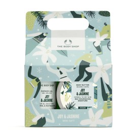 The Body Shop Joy & Jasmine Mini Gift Set, Festive & Floral Skincare Treats, Vegan, 3 Count, green, 3 Piece Set
