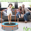 Jump Into Fun 36’’ Mini Trampoline for Kids, Orange &