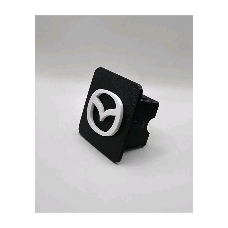3D Printed Mazda White Tow Hitch Cover/Plug/Cap for 2" Receivers